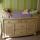 dresser and custom pinstripe wall in green blue and off white to match butterflies above crib fLANSBURG dESIGN
