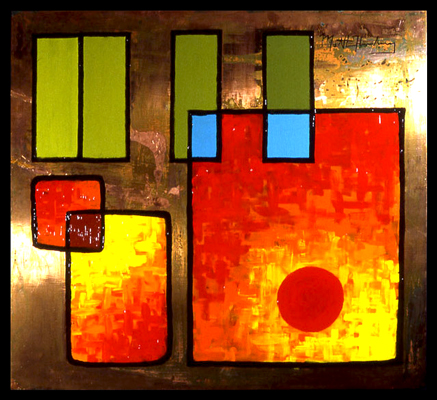 3 tHREE pOST nEO gEOMETRY series Mathematical Artwork Paintings Created with Math Precision based upon Golden Proportion and Fibonacci Sequence of Numbers 2004 2005 2006 2007 Matthew Matt fLANSBURG dESIGN